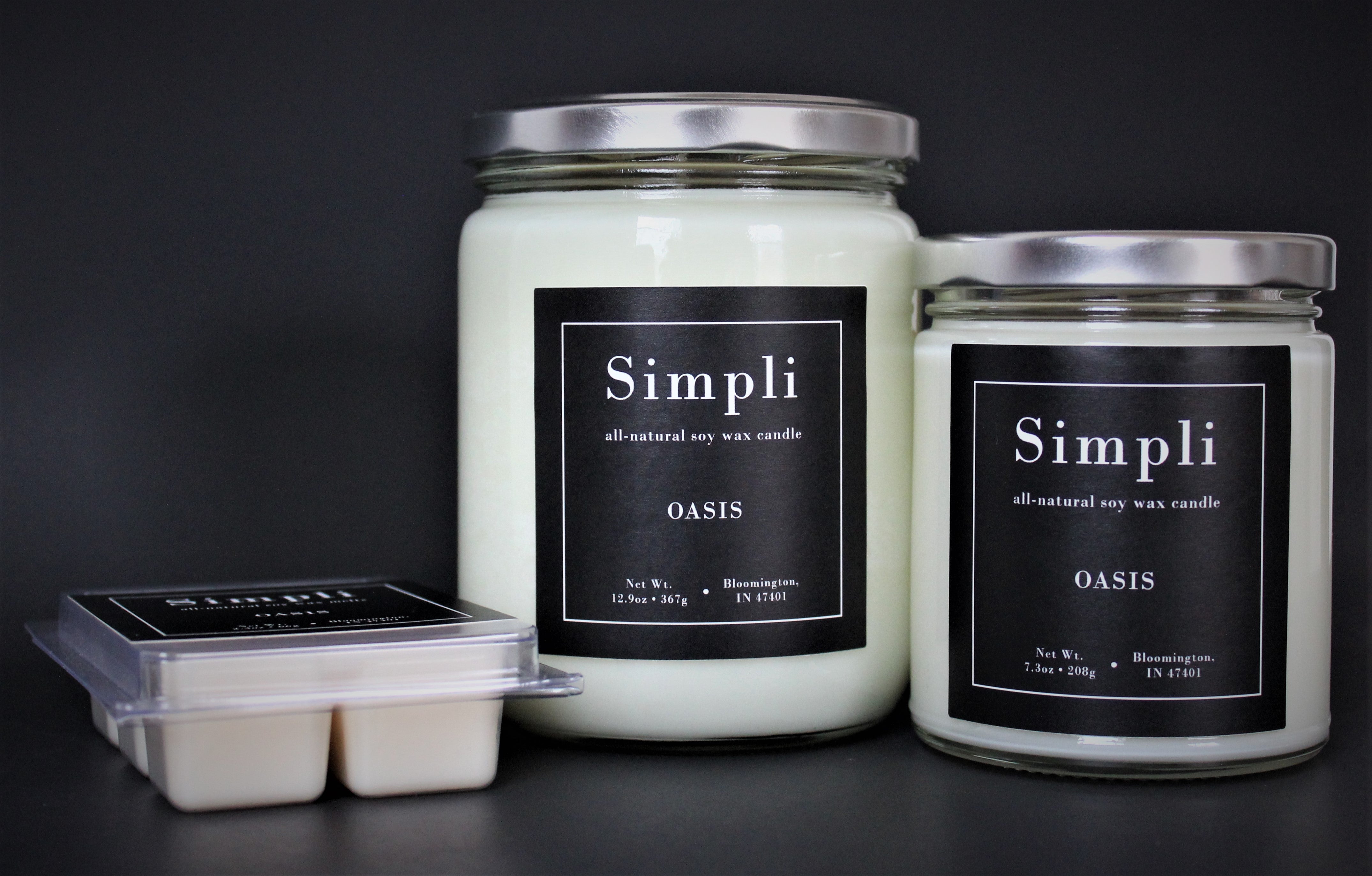 Oasis  all-natural soy wax candles and melts – Simpli